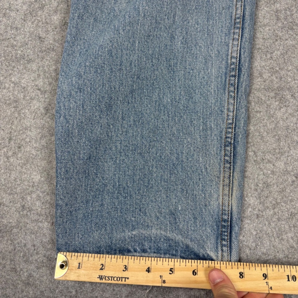 Levis 550 Relaxed Fit Tapered Leg Jeans M 38x30 Light Wash Blue Denim Distressed - Picture 7 of 7
